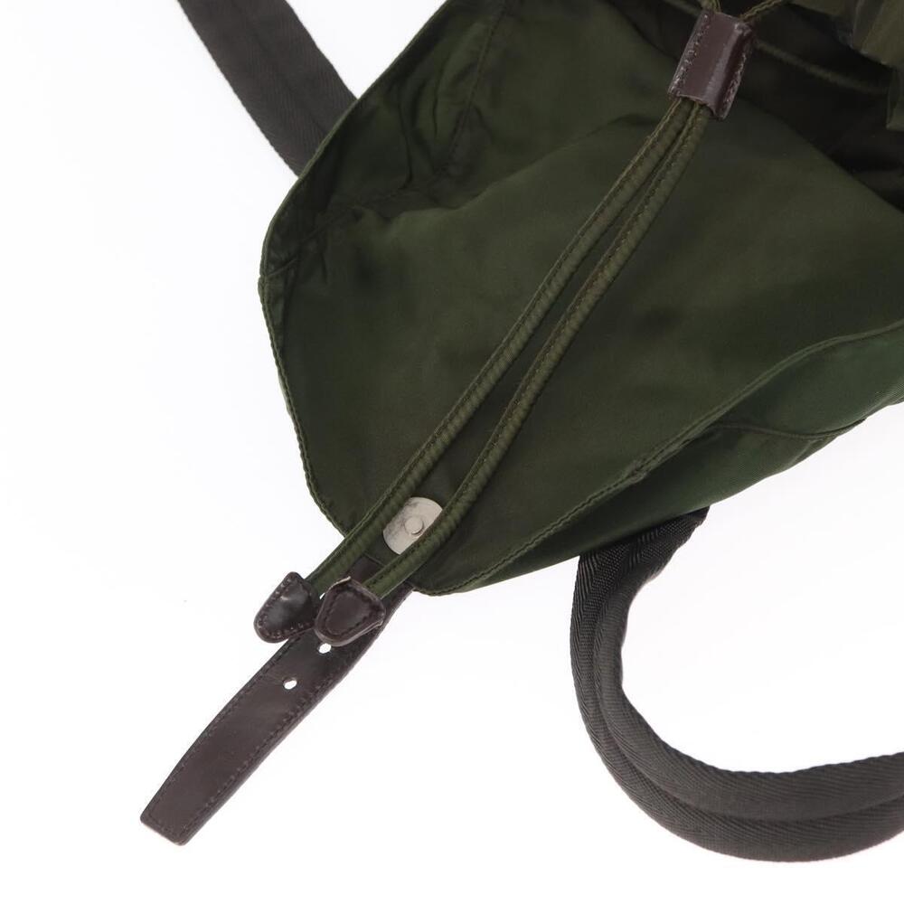 PRADA Backpack Nylon Khaki Silver Auth ti3500 - Picture 10 of 16